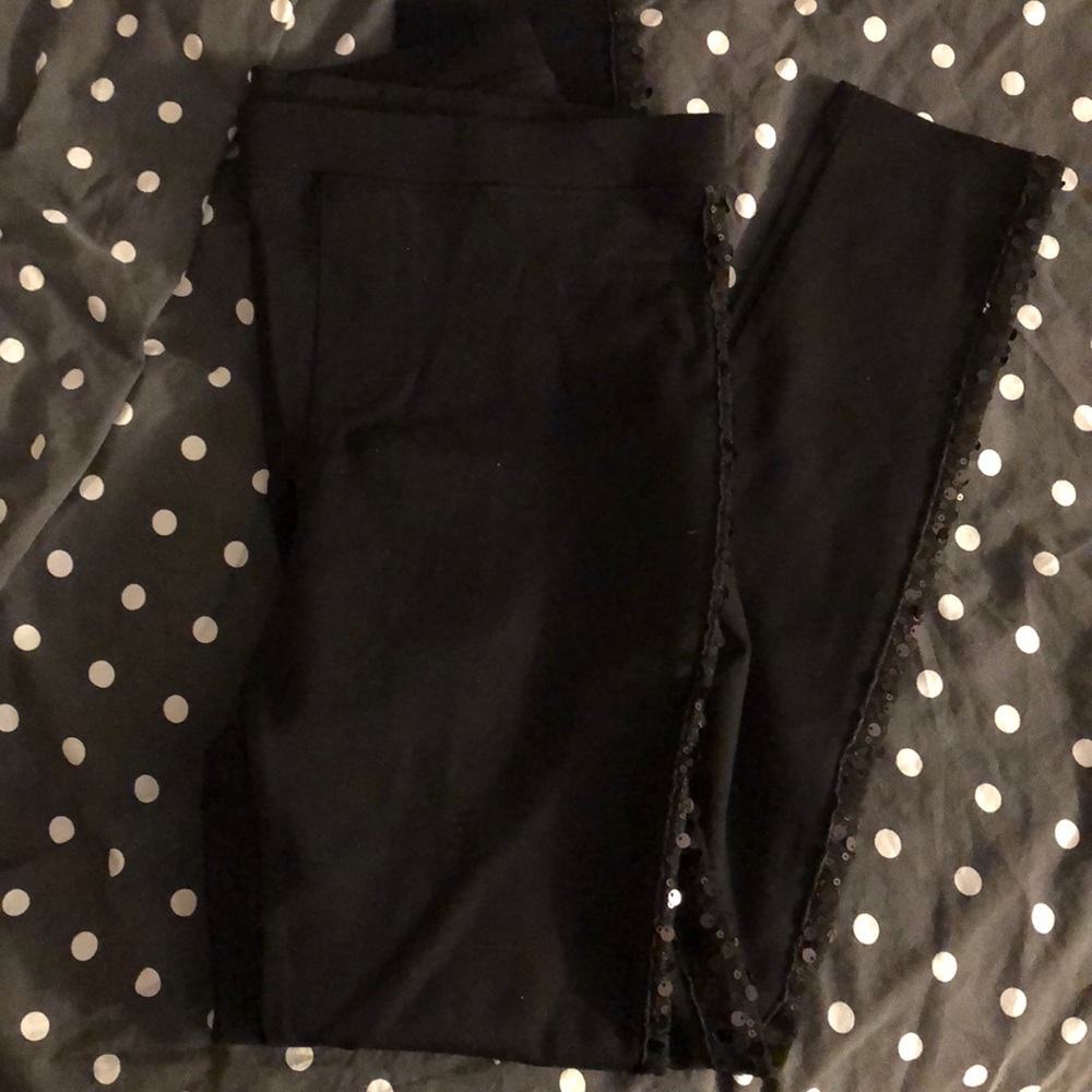 Sequin embellished leggings